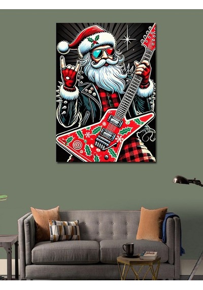 Kanvas Tablo Rock Yapan Noel Baba 50cmx70cm
