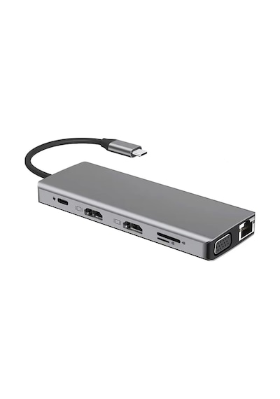 Lunatic 7031 Type C 12'si 1 Arada Usb C Hub, Çift 4k Video Çıkışı, Vga, Rj45, Pd Şarj, Sd/tf Kart Okuyucu, Usb-a Girişi, 3.5mm Ses Girişi, Tip C Bağlantı İstasyonu Lunatic 7031 Type C 12'si 1 Arada Usb C Hub, Çift 4k Video Çıkışı, Vga, Rj45, Pd Şarj, Sd/tf Kart Okuyucu, Usb-a Girişi, 3.5mm Ses Girişi, Tip C Bağlantı İstasyonu