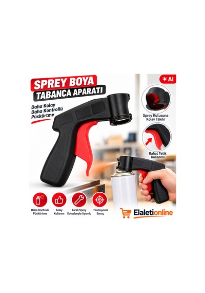 Sprey Boya Tabanca Aparatı Tetikli Sprey Boya Tutucu, Ergonomik Püskürtme Kolu, Kolay Kullanım - 941612843
