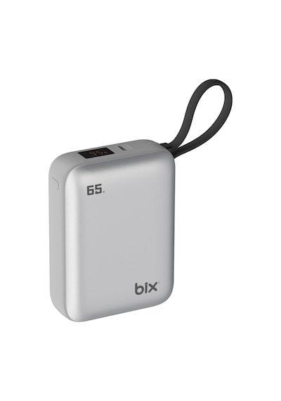 Bix Pb120 20000mah 65w Type-c Pd Kompakt Tasarımlı Dijital Göstergeli Powerbank Taşınabilir Hızlı Şarj Cihazı Gümüş