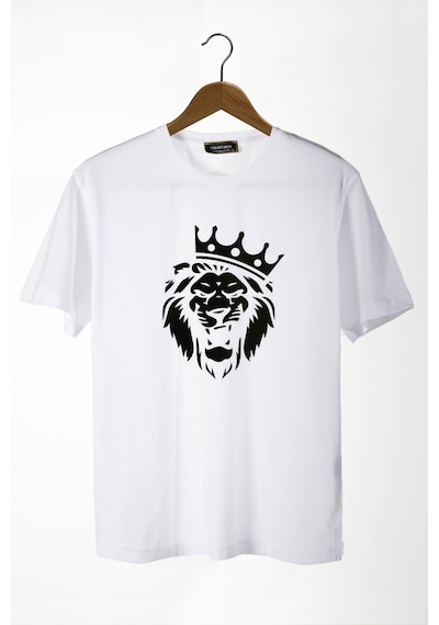Erkek Beyaz Aslan Önü Baskılı Bisiklet Yaka Oversize Rahat Kalıp Basic T-shirt 22y-3400761-2 Beyaz Erkek Beyaz Aslan Önü Baskılı Bisiklet Yaka Oversize Rahat Kalıp Basic T-shirt 22y-3400761-2 Beyaz