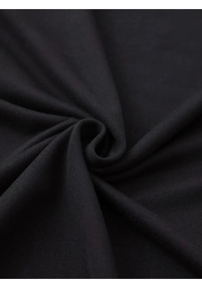 Modi Baskılı Oversize Bisiklet Yaka T-shirt - Siyah Açık Siyah