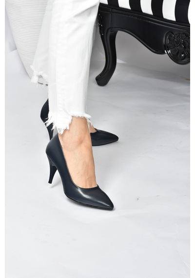 Fox Shoes Lacivert Kadın Topuklu Ayakkabı A922151109 Lacivert