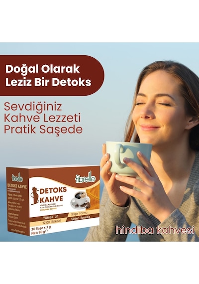 Fibrelle Hindiba Kahvesi Detox 30 Adet 3 Gr Kutu Saşe 90 G Çözünebilir
