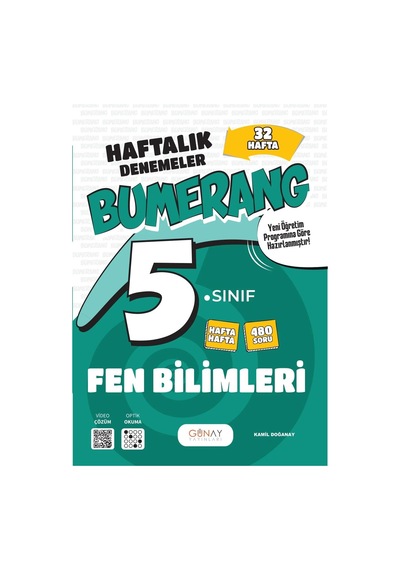 Günay Yayınları 5. Sınıf Fen Bilimleri Bumerang 32 Haftalık Denemeleri