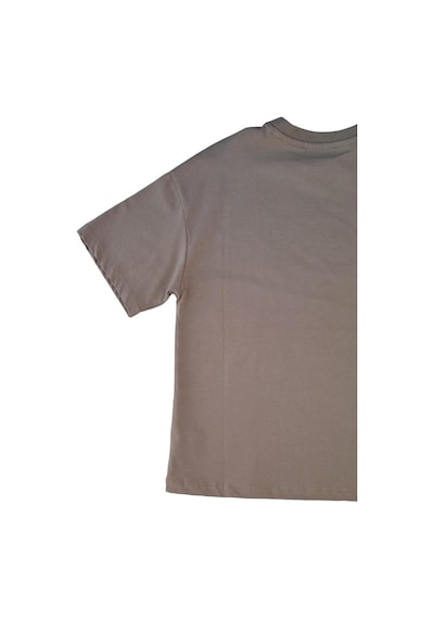 Zekids Erkek Çocuk Pamuklu Oversize Şapkalı Tshirt-12902-bej Bej