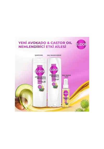 Elidor Saç Bakım Yağı 80ml Avokado & Castor Oil