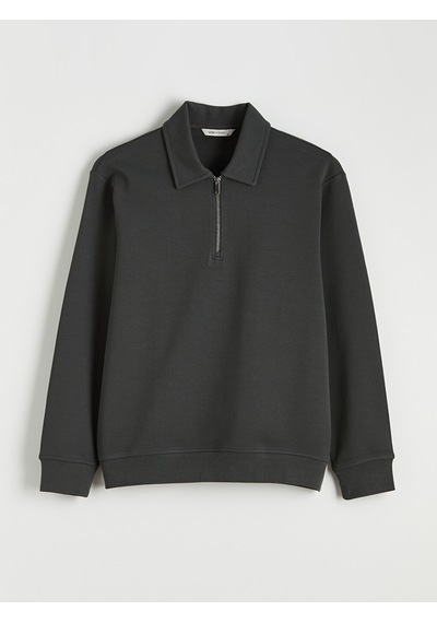 Lcw Vision Antrasit Polo Yaka Erkek Sweatshirt