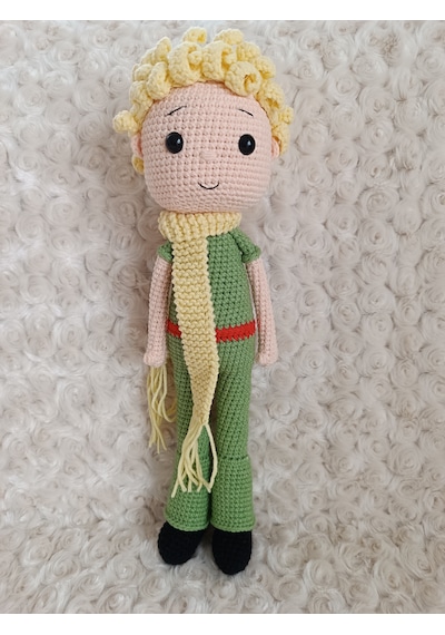 El Yapımı Amigurumi Küçük Prens /oyuncak/hediyelik/koleksiyonluk/sağlıklı Organik Oyuncak 30 Cm