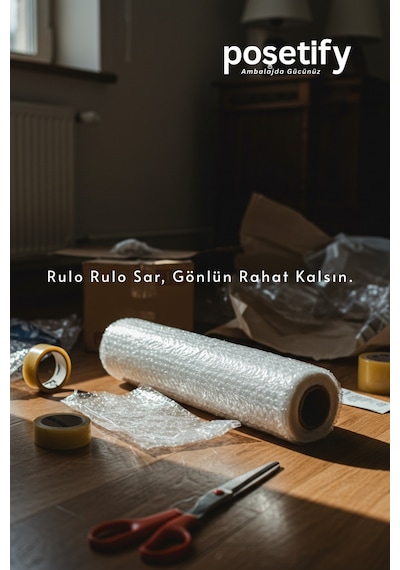 Kalın Balonlu Naylon Patpat Rulo 50 Cm X 50 M 35 Gr/m² 3 Katlı 1. Sınıf Ambalaj Malzemesi
