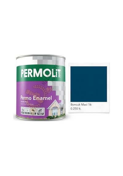 Permolit Enamel Sentetik Yağlı Boya Boncuk Mavi 0.250 Lt. 250 ML
