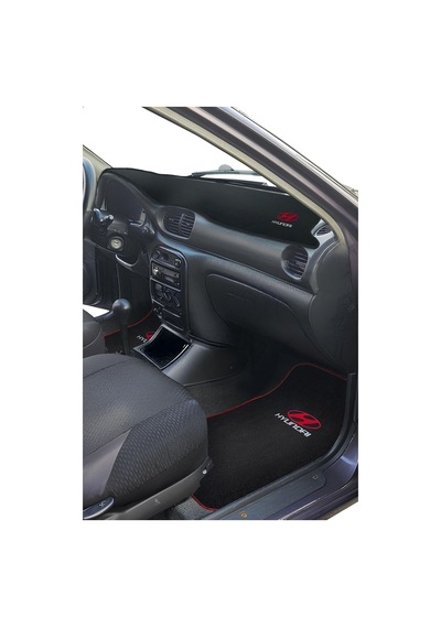 Hyundai Accent Yumurta Kasa Nakışlı 5 Parça Siyah Araç Oto Halı Paspas Torpido Koruma Halısı
