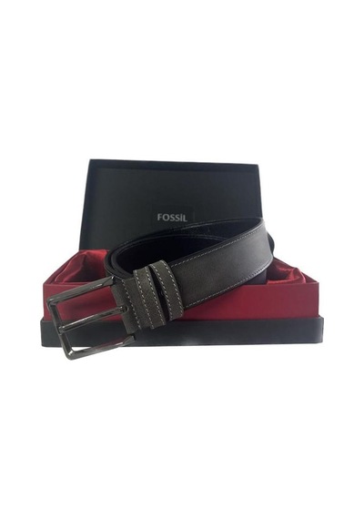 Fossil Gri Hakiki Deri Spor Erkek Kemeri 4cm-105 Gri