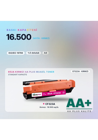 Hp 652a Cf323a Kırmızı Uyumlu Toner Aa Plus / Color Laserjet Enterprise M651 / Flow Mfp M680