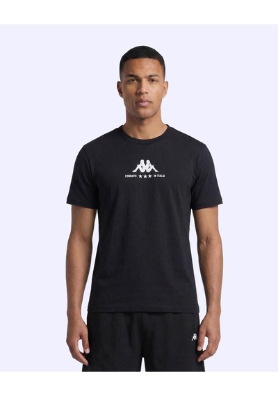 Kappa Fontado Tee Erkek Siyah Regular Tişört