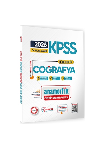 2026 KPSS Anamorfik Coğrafya Soru Bankası Yeni Müfredat Dijital Çözümlü