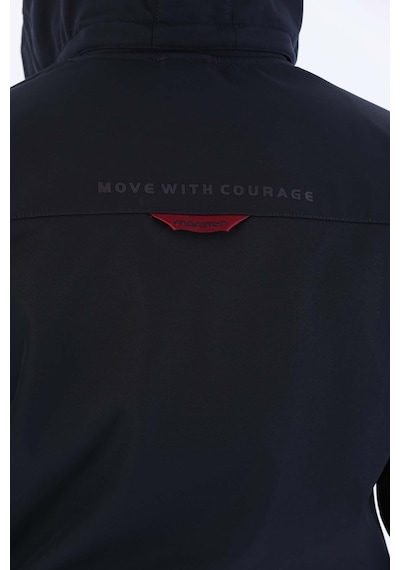 Maraton Sportswear Regular Erkek Kapşonlu Uzun Kol Outdoor Lacivert Ceket 20384 Lacivert