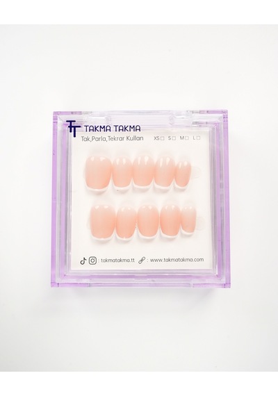 15'li Ten Rengi Kısa Balerin Tt0575 Tekrar Kullanılabilir El Yapımı Protez Takma Tırnak L