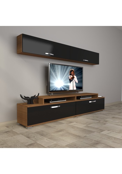 Decoraktiv Ekoflex 5 Slm Tv Ünitesi Tv Sehpası Ceviz - Siyah