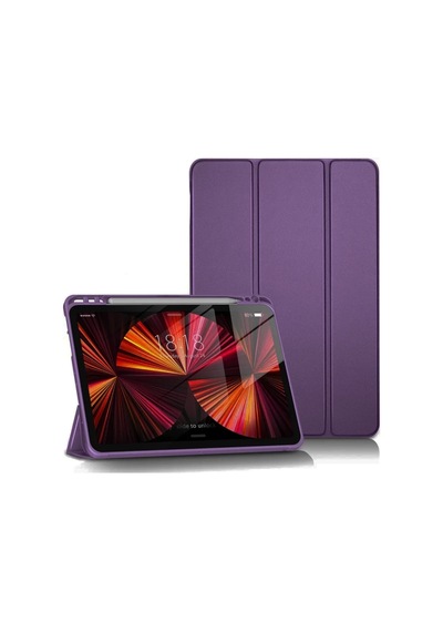 Newface Apple İpad Pro 11 2024 Kılıf Tablet Smart Kılıf - Mor Arka Kapak