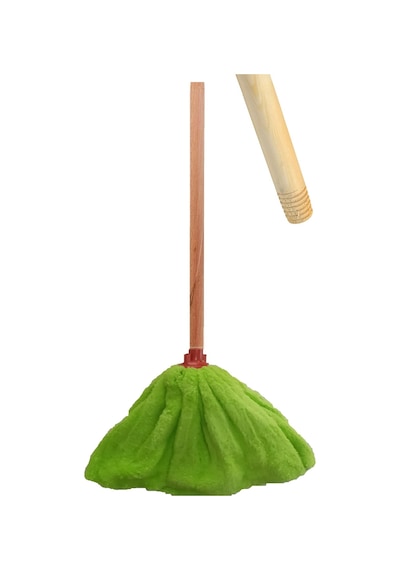 Color Wellsoft Mop Paspas Mop Yedek Ucu Ve Ahşap Sapı İle Takım