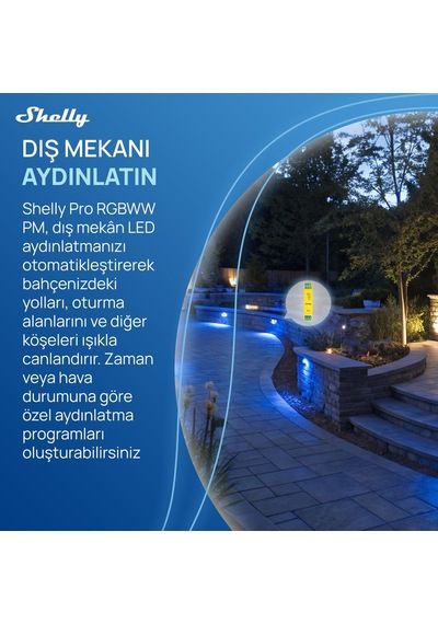 Shelly Pro Rgbww Pm Akıllı Led Renk Ve Parlaklık Kontrol Rölesi