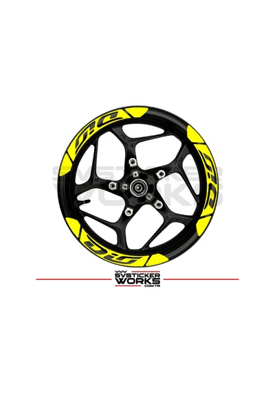 Honda Dıo Jant Şeridi Geniş Sticker Dıştan İçe Kaliteli Yüksek Yapışkanlı Sticker Sarı
