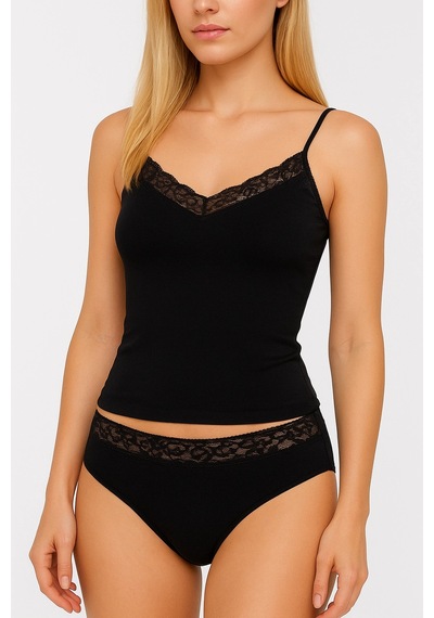 Alfa Aksesuar 03 2044 Dantelli İp Askılı Bikini Tk Kırmızı
