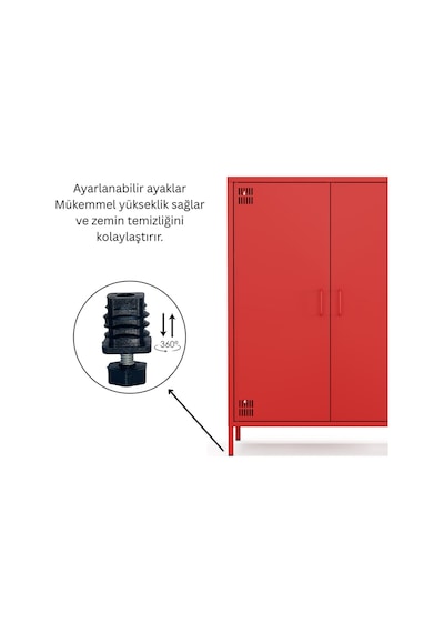 Pera Metal Dolap 2 Kapılı 80,50 X 40 X 109,50 Cm - 9 Renk Seçeneği Bulunmaktadır Ral 3020 Kırmızı Pera Metal Dolap 2 Kapılı 80,50 X 40 X 109,50 Cm - 9 Renk Seçeneği Bulunmaktadır Ral 3020 Kırmızı