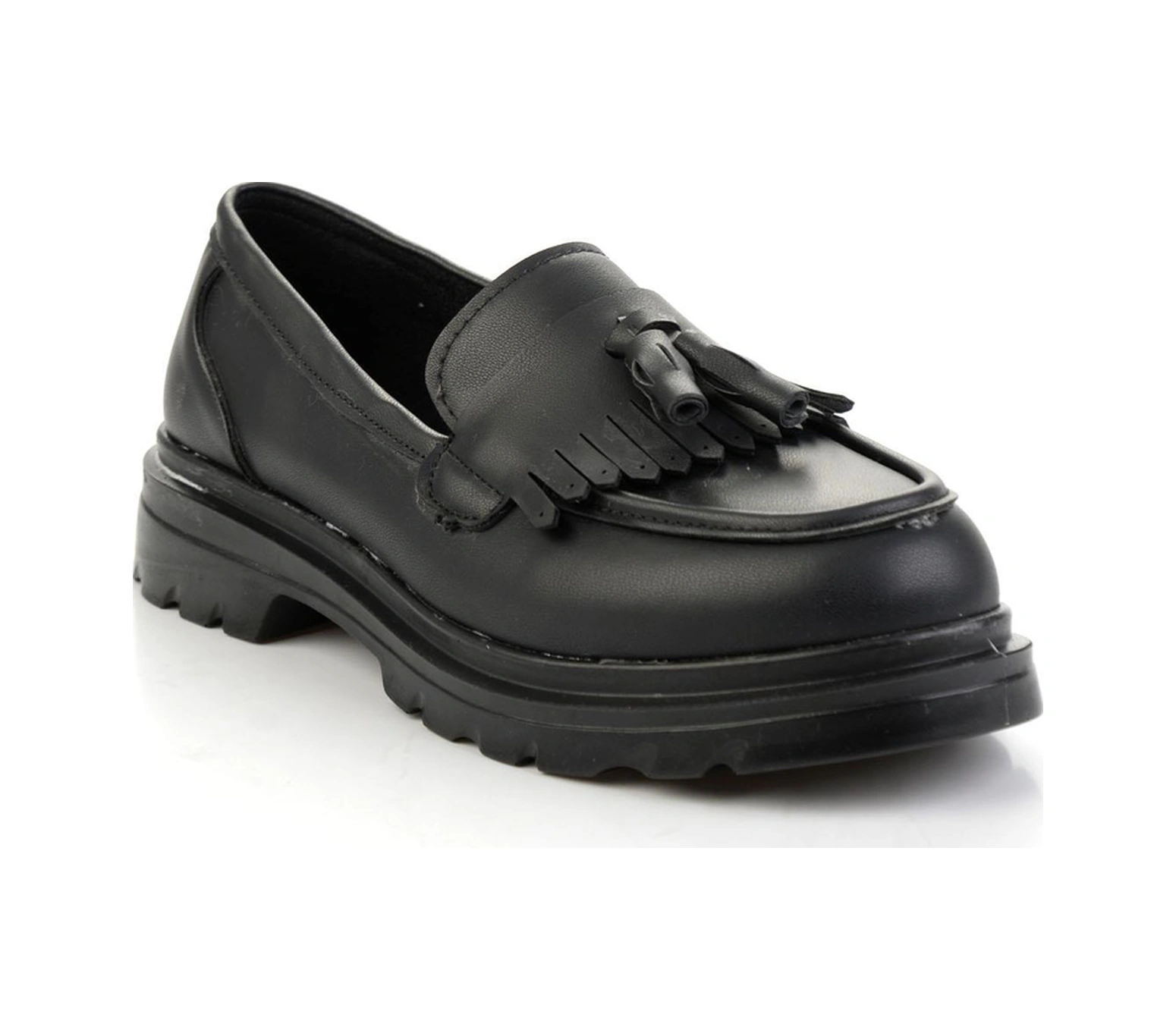 Bambi Siyah Kadın Loafer Ayakkabı K01823060809 Siyah