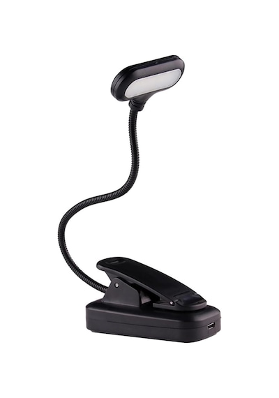 Ledli Klipsli Mini Kitap Okuma Lambası Mandallı Pille Çalışan Işık Masa Lambası Kitap Okuma Işığı