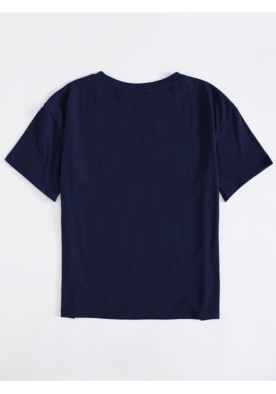 Unisex Beautiful Soul Baskılı Tasarım Tshirt Lacivert