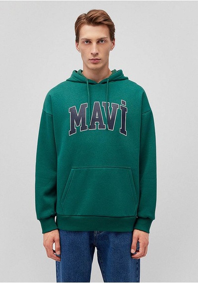 Mavi Baskılı Zümrüt Erkek Sweatshirt M067149-71874 Zümrüt