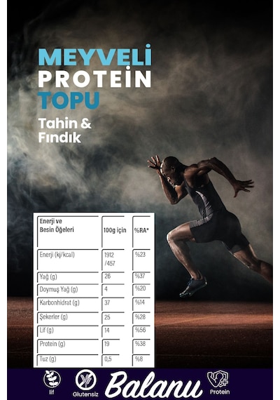 Meyveli Tahinli & Fındıklı Protein Topları 55gr X3 Adet