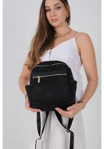 Silver Polo Sp1209 Kadın Sırt Çantası Saten Siyah-siyah