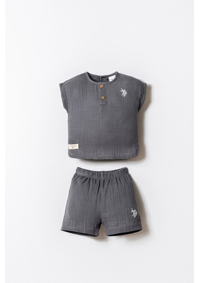 U.s. Polo Assn. Erkek Bebek Gri Şort Takım Gri