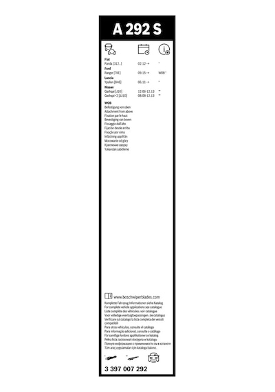 Silecek Süpürgesi - Fiat Panda - Bosch-3397007292