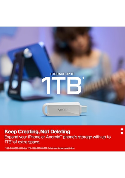 Sandisk Usb Tip-c Ile 512gb Telefon Sürücüsü - 150mb/s'ye Kadar,
