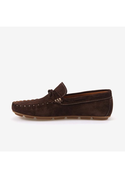 Kemal Tanca Erkek Kauçuk Tabanlı Süet Loafer A9407 Kahverengi