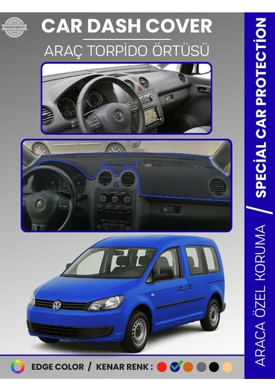 Volkswagen Caddy 2004-2015 Torpido Örtüsü Ön Göğüs Koruma Torpido Koruma Tam Uyum Çatlamayı Önler - 772 Stiloto