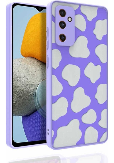 Samsung Uyumlu Galaxy M23 Kılıf Desenli Kamera Korumalı Parlak Zore Nora Kapak NO6