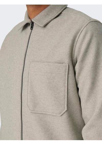Only & Sons Erkek Yakalı Ve Fermuarlı Ceket - 22026312 001