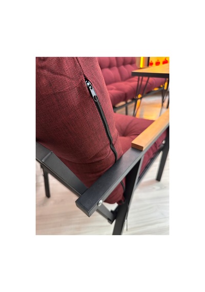 Houseart Açelya Balkon, Bahçe, Cafe - Salon - Metal Kanepe Koltuk Takımı 3+1+1 + Masa Bordo Houseart Açelya Balkon, Bahçe, Cafe - Salon - Metal Kanepe Koltuk Takımı 3+1+1 + Masa Bordo