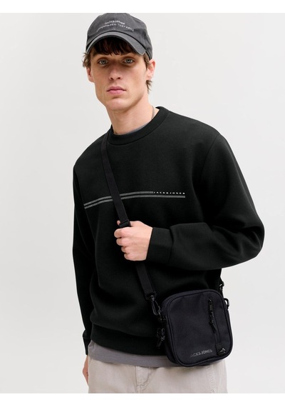 Jack & Jones Jcofusion Scuba Crew Neck Sn Erkek Sweatshirt-33804 Siyah