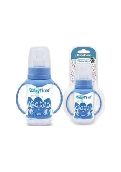 Babytime Silikon Damak Uçlu Kulplu Pp Biberon 150 Ml