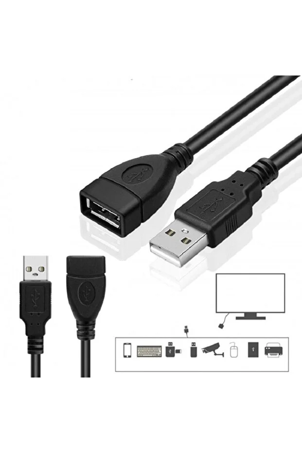 5 Metre 5mt Yüksek Hız Usb Uzatma Kablosu Uzatıcı Ara Kablosu Dişi Erkek Gerçek Usb 2.0 Kablo 5m