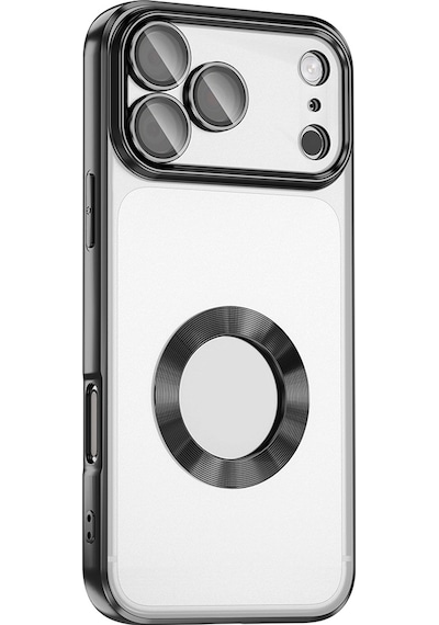 Apple Uyumlu iPhone 17 Pro Max Kılıf Kamera Korumalı Logo Gösteren Zore Omega Kapak - Lila Lila