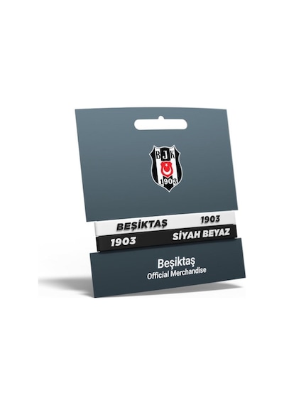 Beşiktaş Silikon Çocuk Bileklik Kişiye Özel Ahşap Kutulu 001