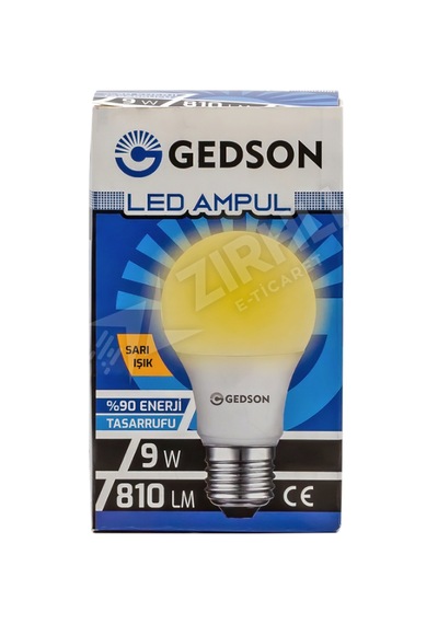 2 Adet Gedson Led Ampul 9 Watt Sarı