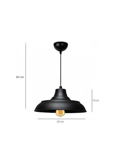 Useful Siyah Metal Retro Tarz Sarkıt Mutfak Avize Ofis Aydınlatma Depo Sarkıt Siyah